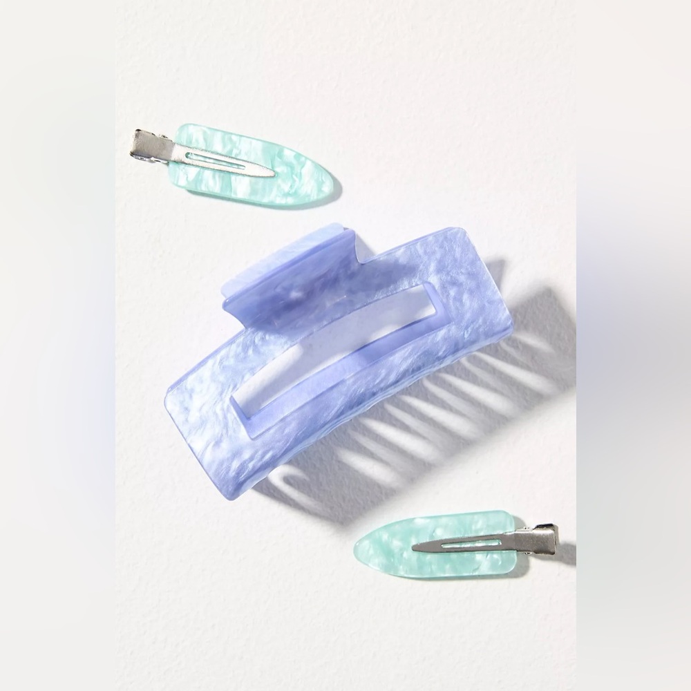 Swirl Pearl Claw Clip & Crease-Free Jumbo Hair Clip Set